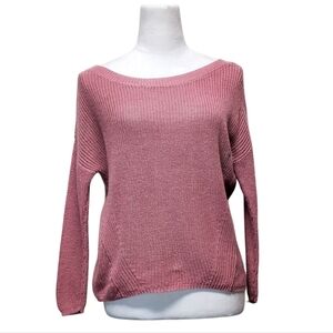 Express Mauve Pink Sweater with Open Back Size Small